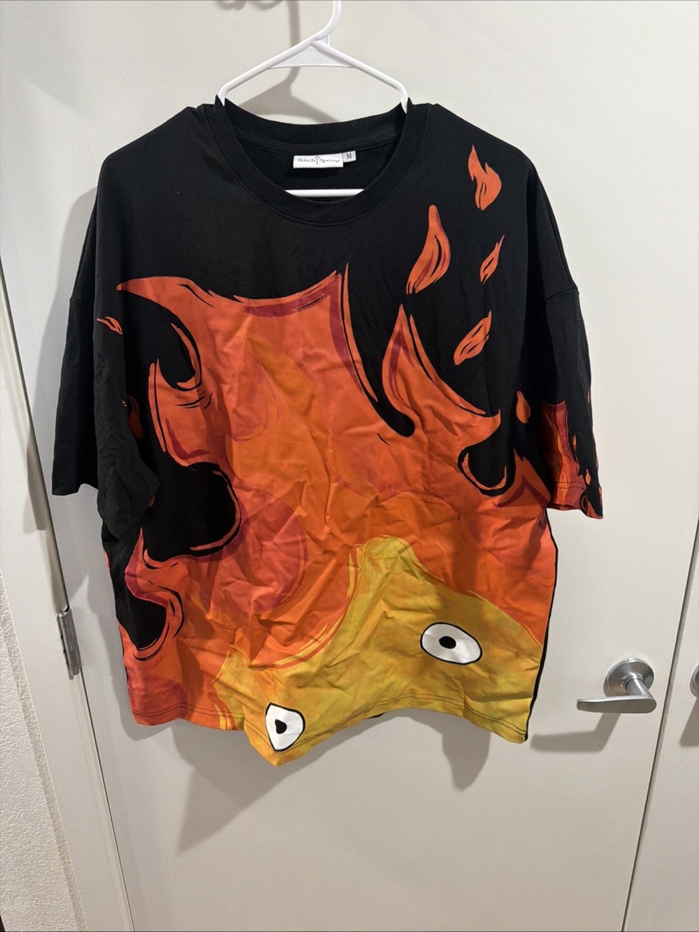 STITCH SPRING LIMITED Edition Calcifer Howl’s Ghibli Flame Heart Graphic Shirt
